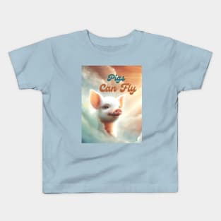 Pigs can fly Kids T-Shirt